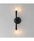 Rome 2-Light Wall Sconce Black