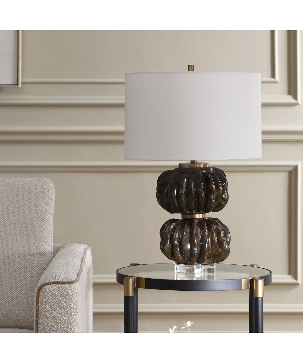 Jaudon Stacked Bronze Table Lamp