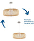 Cordova 1-Light Large Pendant Natural Rattan