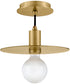 Lulu 1-Light Small Convertible Pendant in Lacquered Brass