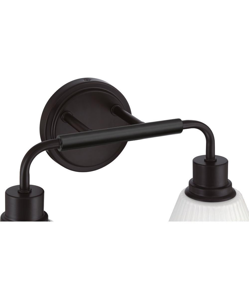 Pleated II 2-Light Lighting Flat Black