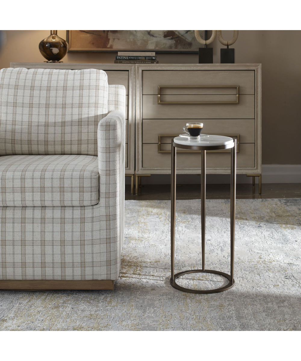Mercier Round Marble Accent Table