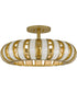 Knight 5-light Semi Flush Mount Soft Gold