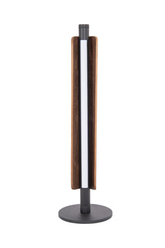 Cameron 1-Light Lighting Flat Black/Walnut