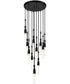 Louise 11 Light Chandelier Matte Black