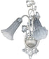 14" Wide Gray Tiffany Pond Lily 2 Light Wall Sconce