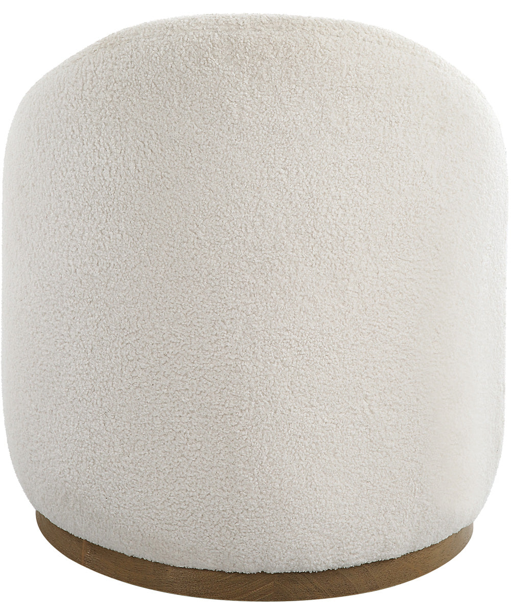 Swirl Swivel Sheepskin Ottoman