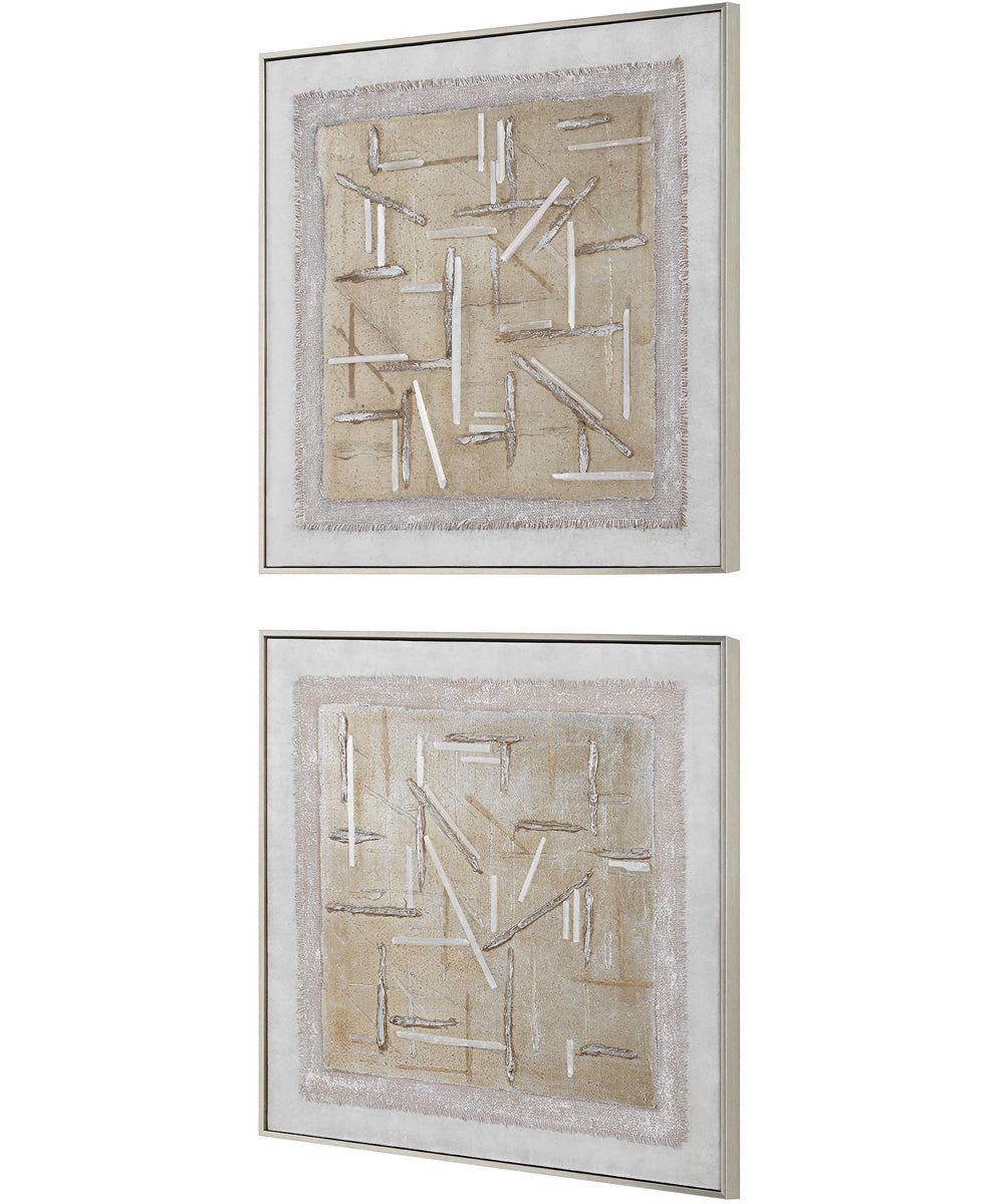 Unpredictable Hand Painted Canvases Set of 2