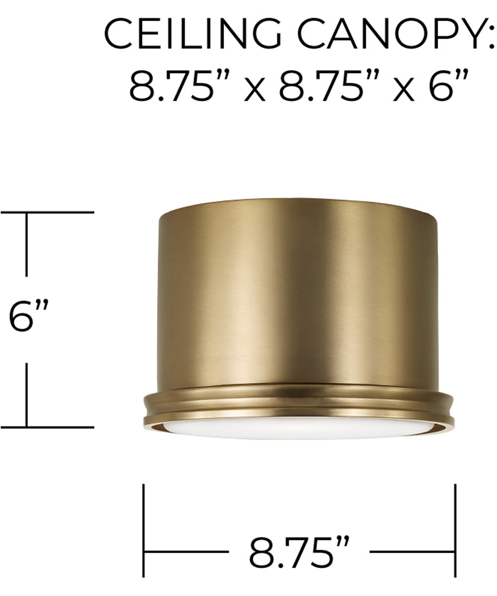 Griffin 1-Light Flush Aged Brass