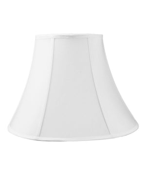 12"W x 10"H White Bell Shantung Shade