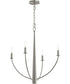 Jheni 4-Light Medium Chandelier Brushed Nickel