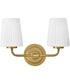 McKenna 2-Light Small Two Light Vanity in Lacquered Brass