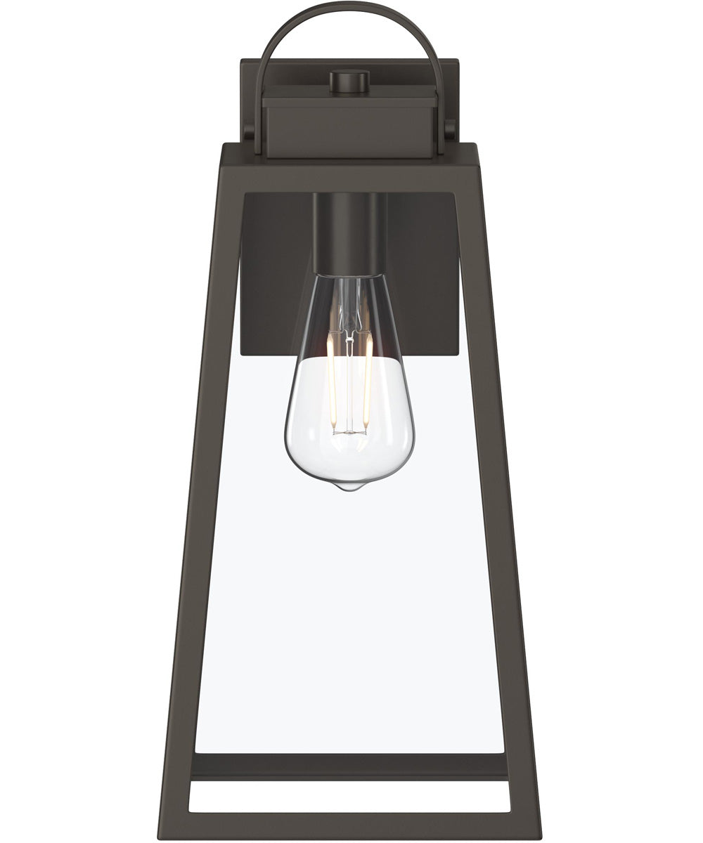 Hedry Large Outdoor Wall Lantern with Clear Glass Panels Antique Bronze