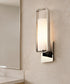 6"w City Loft 1-Light Wall Sconce Polished Nickel Finish with Etched White Opal Glass Shade