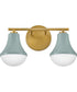 Haddie 2-Light Small Two Light Vanity in Seafoam