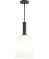 Reines 1-Light Pendant with Opal Glass Shade Matte Black