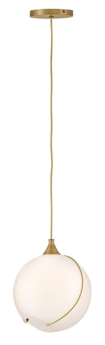 Skye 1-Light Small Pendant in Heritage Brass