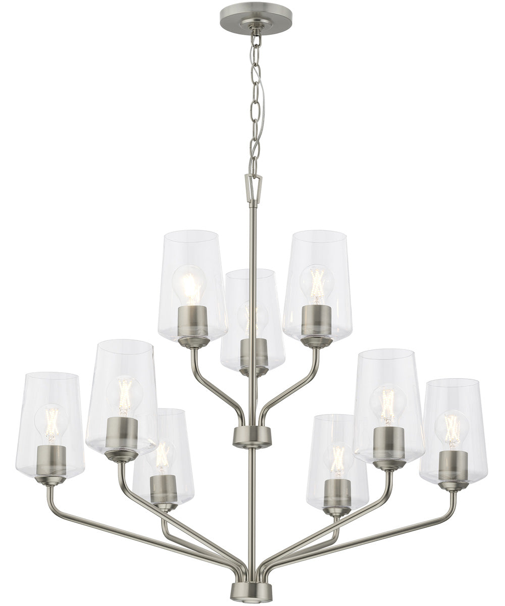 Celino 9-Light Chandelier Brushed Nickel