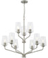 Celino 9-Light Chandelier Brushed Nickel
