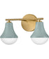 Haddie 2-Light Small Two Light Vanity in Seafoam