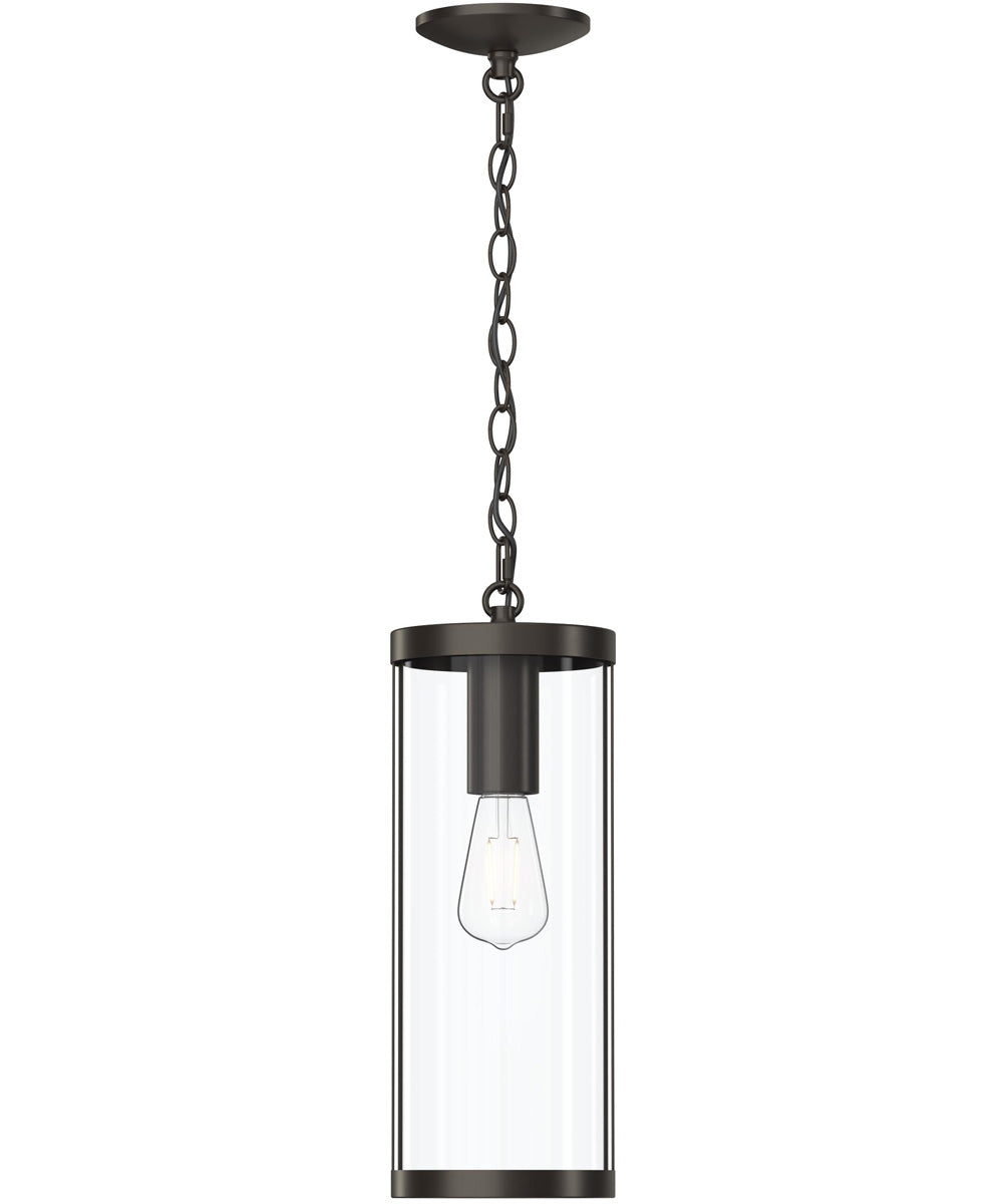 Kagen Outdoor Pendant Light with Clear Glass Panels Antique Bronze