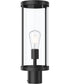 Kagen Outdoor Post Light with Clear Glass Panels Matte Black