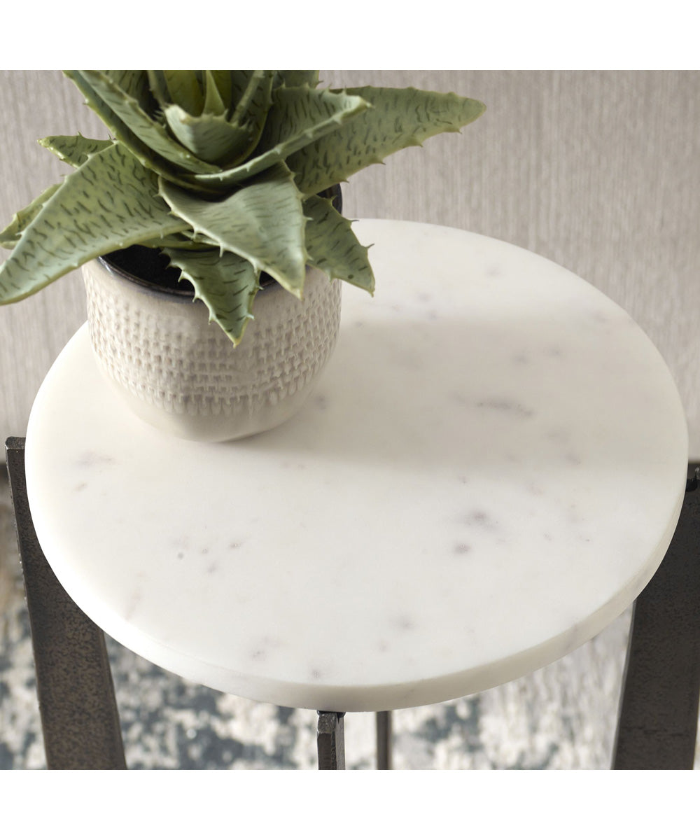 Accent Table in Marble Brass Bronze