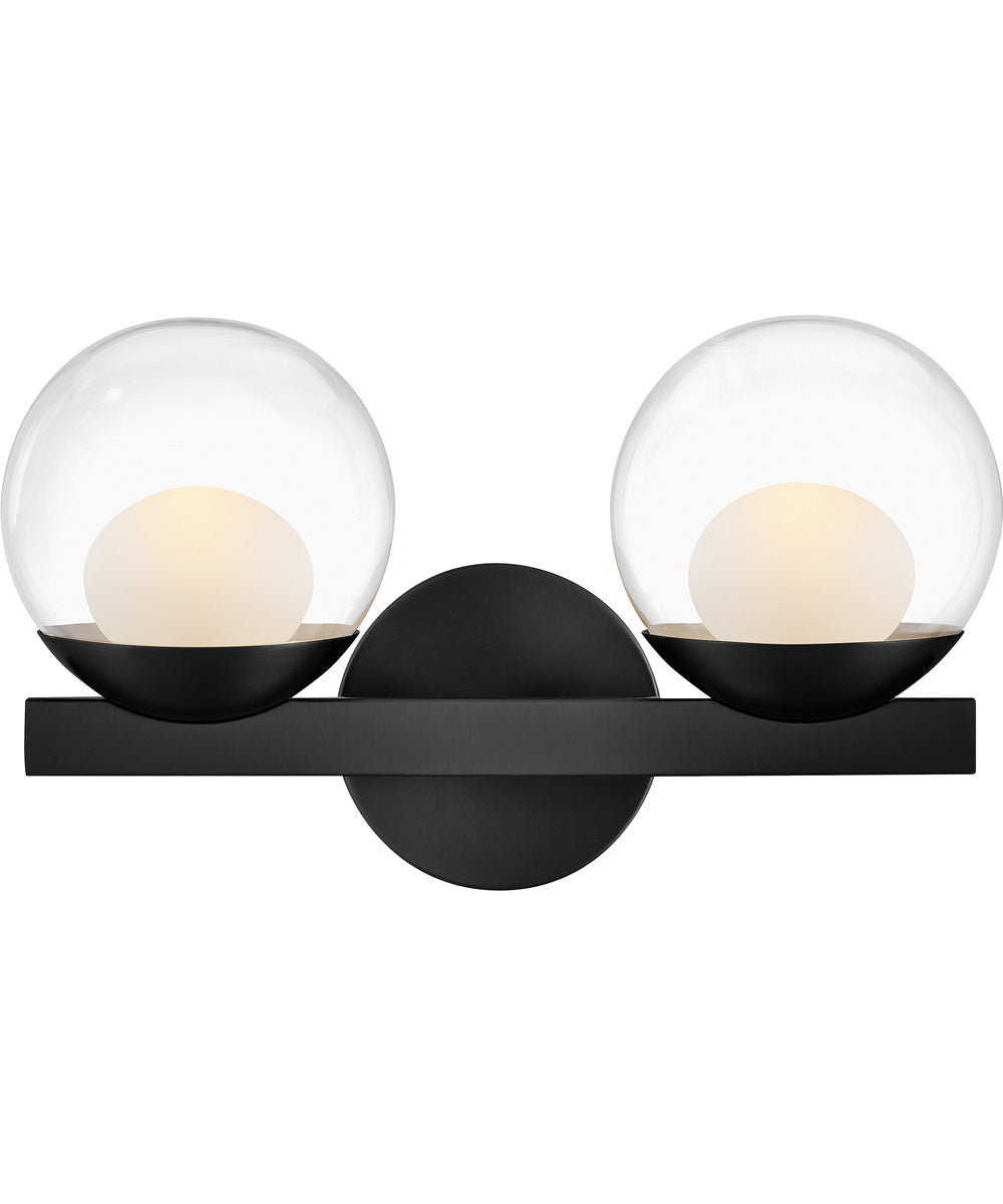 Sunni 2-Light Small Two Light Vanity in Black
