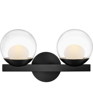 Sunni 2-Light Small Two Light Vanity in Black