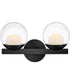 Sunni 2-Light Small Two Light Vanity in Black
