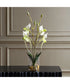 Lady Slipper Orchid In Glass Vase