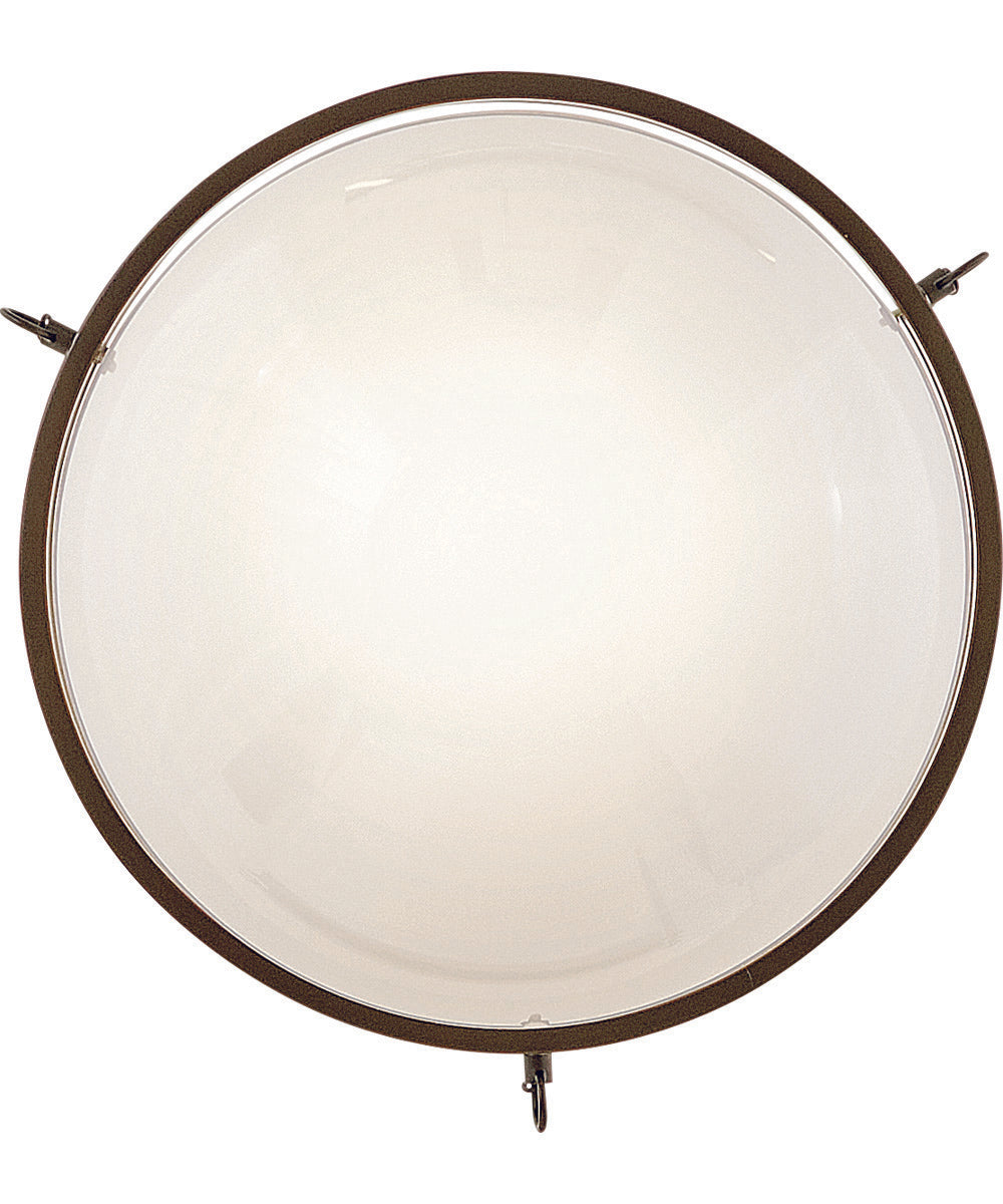 Collins 1-Light Medium Semi-Flush Mount in Heritage Bronze