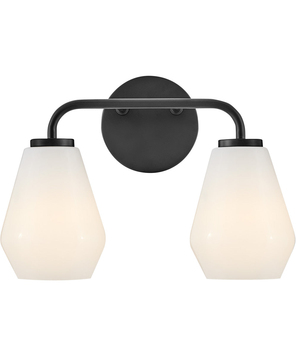 Gio 2-Light Small Two Light Vanity in Black