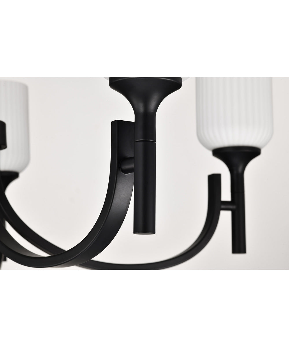 Solara 5-Light Chandelier Matte Black