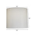 14x15x14 Global White/Rolled Edge Hardback Cylinder Drum Lampshade