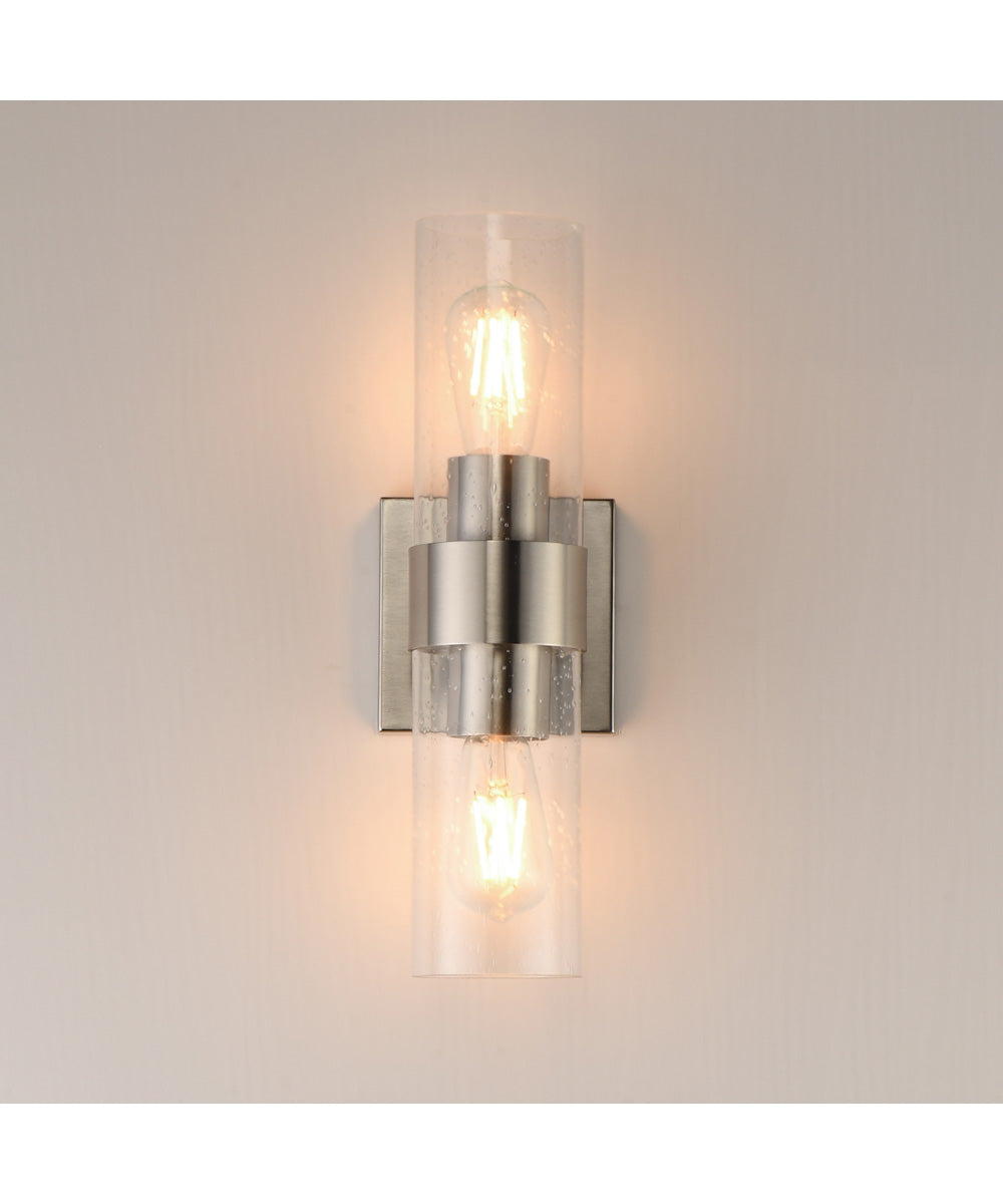 Livingston 2-Light Sconce Satin Nickel