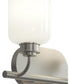 Reines 2-Light Bath Vanity with Opal Glass Shades Brushed Nickel