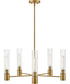 Shea 5-Light Medium Single Tier Chandelier in Lacquered Brass