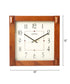 Square Medium Brown Wood Wall Clock