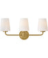 McKenna 3-Light Medium Three Light Vanity in Lacquered Brass