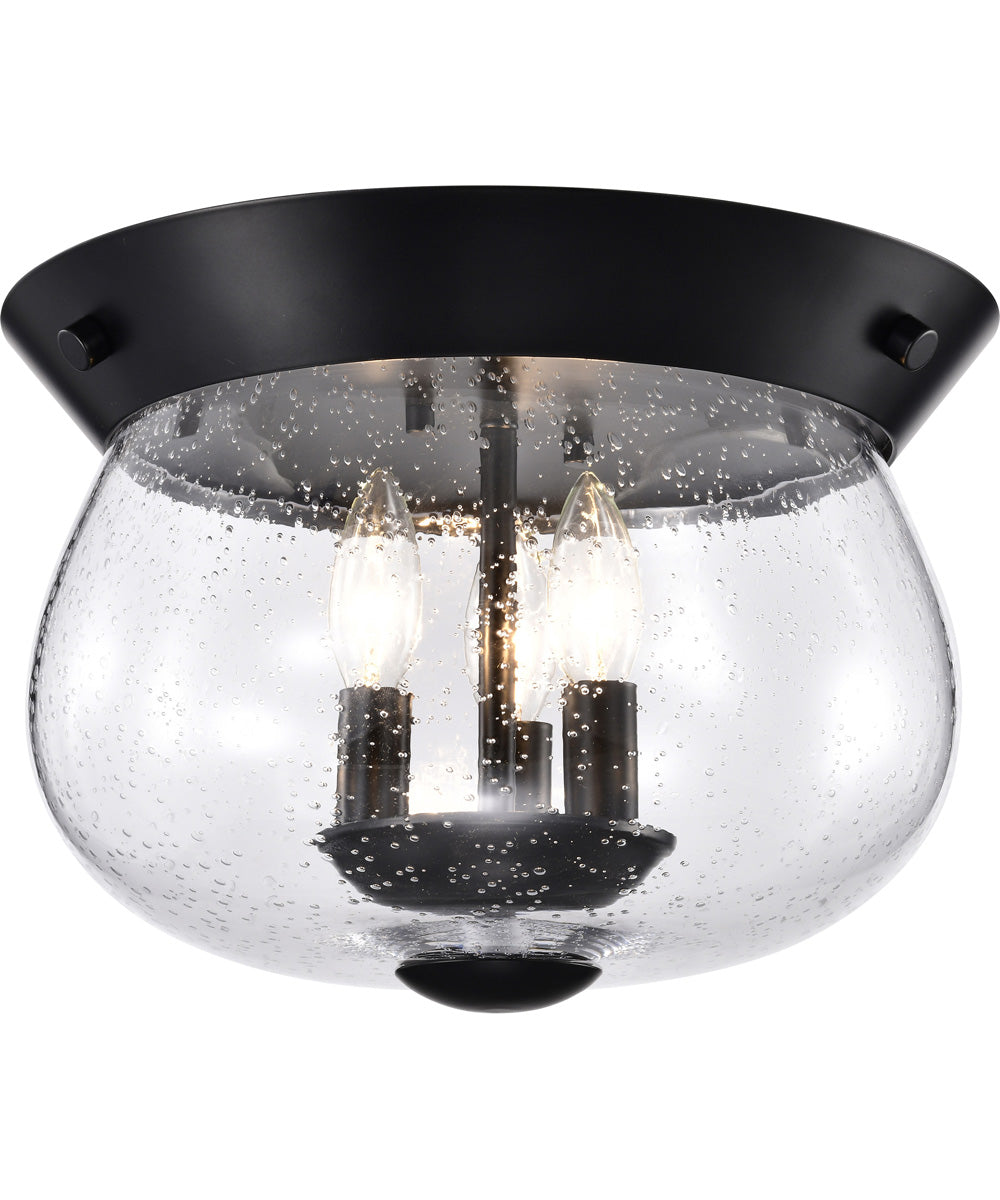 Boliver 3-Light Close-to-Ceiling Matte Black