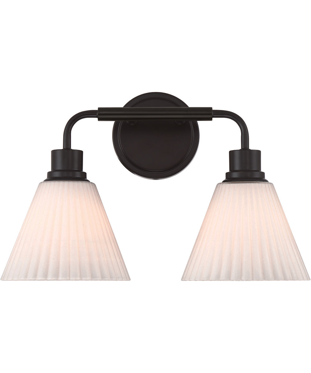 Pleated II 2-Light Lighting Flat Black