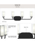 Mack 4-Light Vanity Light with Layered Glass Shades Matte Black