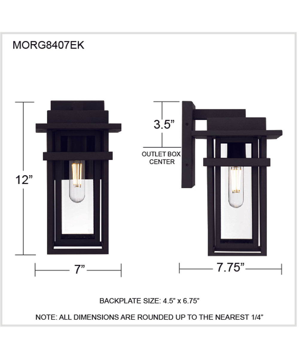 Morgan 1-light Outdoor Wall Light Earth Black