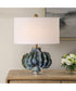 Ruffle Up Blue Green Table Lamp