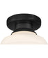 Penny 1-Light Small Flush Mount in Black