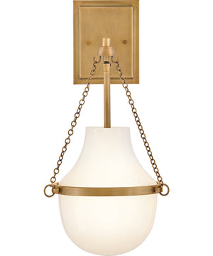 Collins 1-Light Medium Single Light Sconce in Heritage Brass