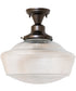16" Wide Revival Schoolhouse Traditional Globe Semi-Flush Mount