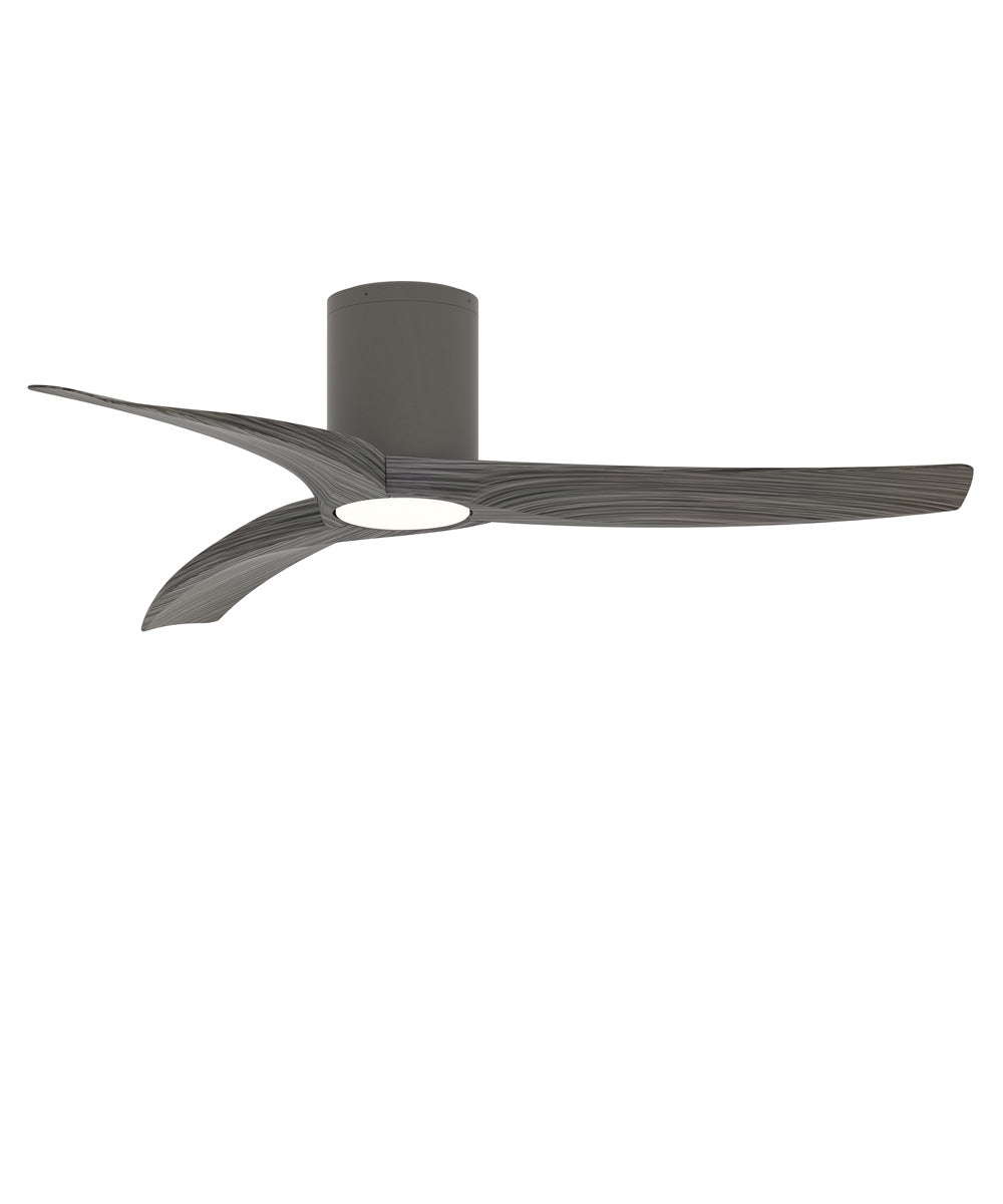 Drifter 52 inch Outdoor Fan w LED Charcoal / Grey Wood