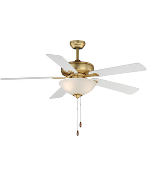 Super-Max 52 inch Ceiling Fan with 2-Light Kit Natural Aged Brass